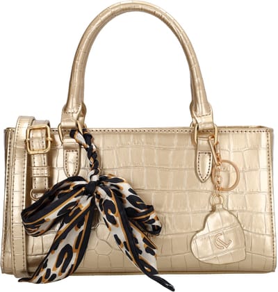 Charm London Knightsbridge Handtas - Schoudertas - Crossbody - Lak - Croco - Goud