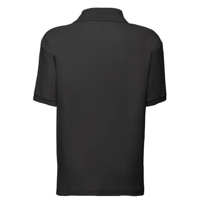 Fruit of the Loom Kinder/Kinder 65/35 Effen Piqué Poloshirt (Zwart)