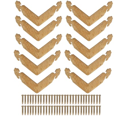 Dailygoods- Hoekbeschermers 10 Sets - Antieke Koperen Randen - Meubels Beschermen - Decoratie - Multifunctioneel - Eenvoudig te Installeren - Meubelbeschermer