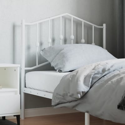 vidaXL - Vervangend - hoofdbord - 90 - cm - metaal - wit