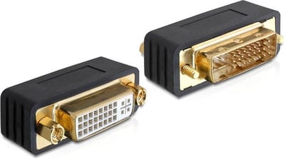 DVI-I Dual Link poortbeschermer - verguld / zwart