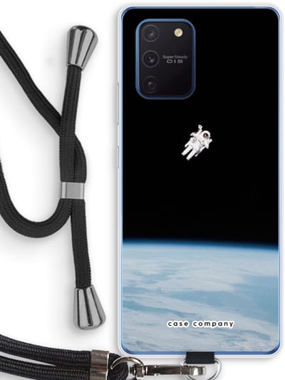 Case Company® - Hoesje met koord geschikt voor Samsung Galaxy Note 10 Lite hoesje met Koord - Alone in Space - Telefoonhoesje met Zwart Koord - Bescherming aan alle Kanten en Over de Schermrand