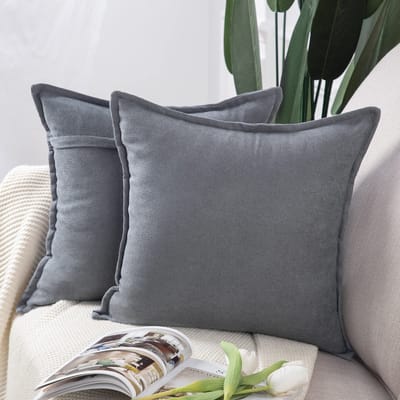 Unyqoos® Zachte Vierkante Chenille Sierkussenhoezen Set van 2 voor Stijlvolle Interieurs