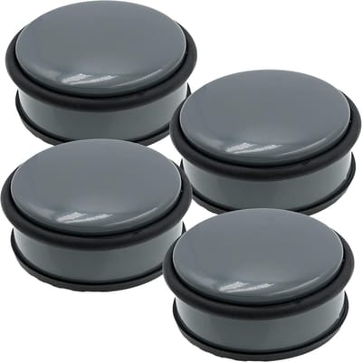 Deurstoppers Set - Deurhouders - Deuren Open Houden - Zware Betonnen Kern - 4 Stuks 10cm - Grijs