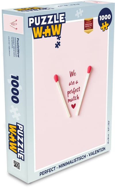 Puzzel Perfect - Minimalistisch - Valentijn - Legpuzzel - Puzzel 1000 stukjes volwassenen