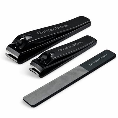 Christian Deluxe® Combo Nagelknipper Set met Nano Glasvijl – Nagelknipper - Teennagelknipper - Pedicureset - Manicure set - Pedicure