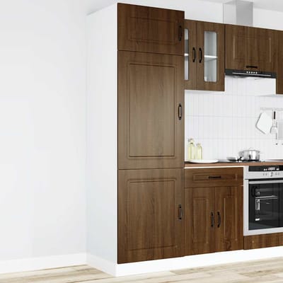 vidaXL - Keukenkast - Kalmar - bewerkt - hout - bruin - eikenkleur