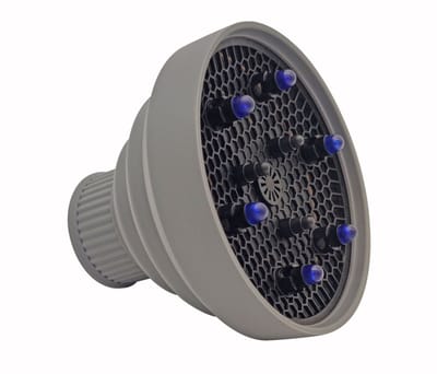 Universele Opvouwbare Föhn Diffuser – Lichtgewicht, Draagbaar & Reisvriendelijk – Geschikt voor de Meeste Haardrogers – zwart grijs