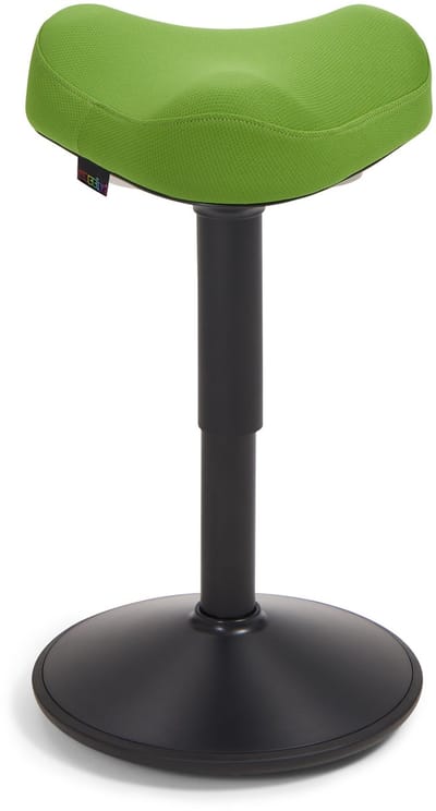 Wobblez® Soothe Wiebelkruk met Zadel - in hoogte verstelbare zadelkruk van 45-65 cm - Groene zitting Zwart frame
