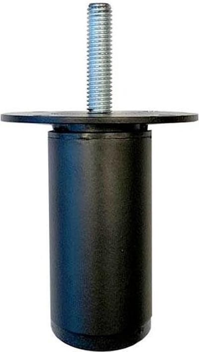 FLE - Stalen verstelbare meubelpoot zwart rond ø 3 cm en hoogte 6,5 cm (M8)