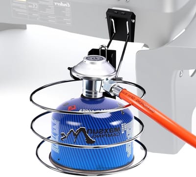 Cartouchehouder Set voor Enders Urban II & Explorer II, Gasfleshouder met Gasslang en 50 mbar Gasregelaar, BBQ Accessoires voor Buiten koken