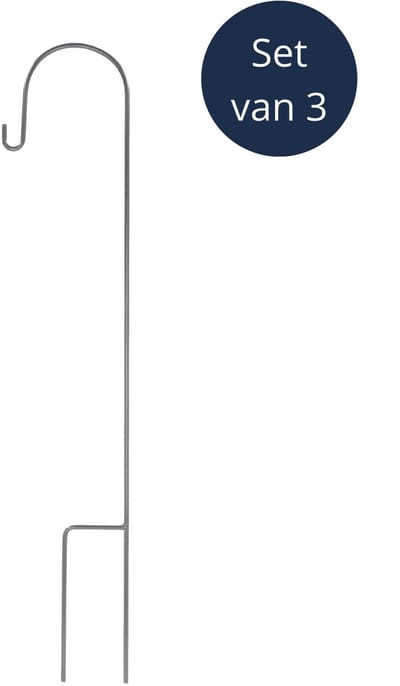 Esschert Design by Lumiz Herdersstafhaak 3PACK - S - Tuindecoratie - Hoogte 90 cm