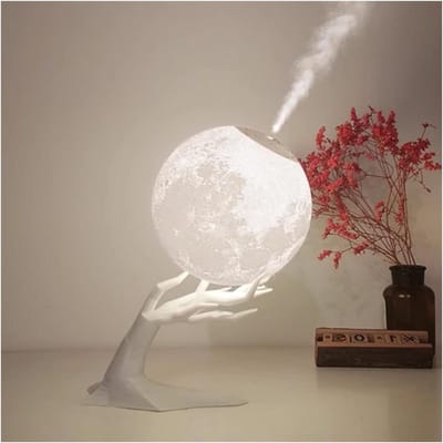 Luchtbevochtiger Maanlamp - Diffuser Nachtlampje - Binnenklimaat Verbeteren - 3D Stereoscopisch - 880ML - A