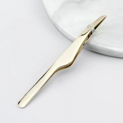 Haren Verwijderen Pincet Roestvrij Staal Wenkbrauwpincet Schuin Puntig Platte Punt Roségoud Zilver Zwart Cosmetische Make-up Tools golden