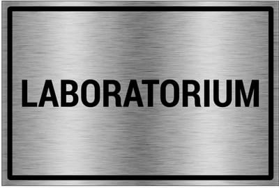 Laboratorium bord - gecoat brushed aluminium - grijs zwart | 30 x 20 cm