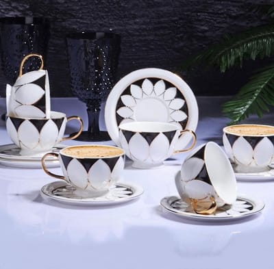 Espresso / Turkse koffie kopjes 6 persoons, 12-delige