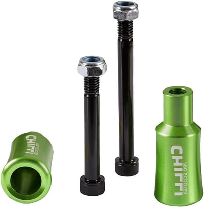 Step Pegs - Trick Stangen - Park Tricks - Licht Aluminium - Set van 2 - Groen