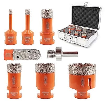 Diamant Kern Boor Set - 8 Stuks voor Porselein, Keramische Tegels, Graniet en Marmer