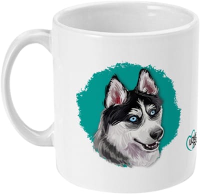 Mok Love Dogs Siberian Husky - Siberische husky, 325ml