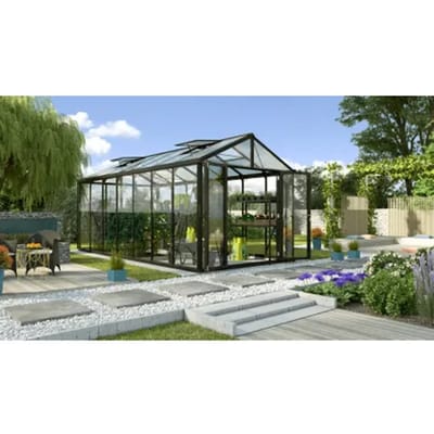 Vitavia Tuinkas Zeus Comfort 13800 - Veiligheidsglas 3mm En Polycarbonaat 10mm - Zwart - 258x540x250cm
