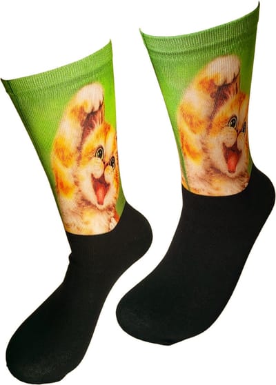 Verjaardags cadeau - Kitten sokken - Poes - Print sokken - vrolijke sokken - valentijn cadeau - aparte sokken - grappige sokken - leuke dames en heren sokken - moederdag - vaderdag - Sokken waar je vrolijk van wordt - Maat 36-40
