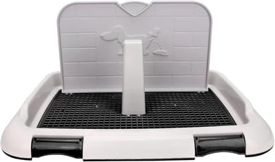 Honden Trainingspot - Honden Toilet - Zindelijkheidstraining Hond - Verwijderbare Paal - 1 Liter Capaciteit - Zwart