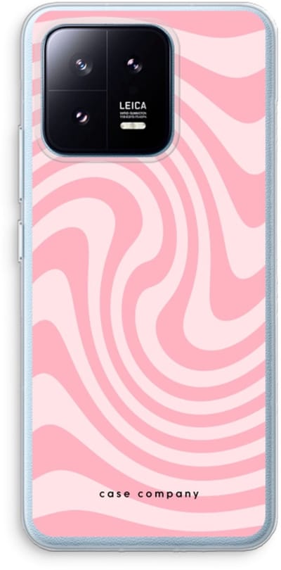 Case Company® - Hoesje geschikt voor Xiaomi 13 Pro hoesje - Swirl Roos - Soft Cover Telefoonhoesje - Bescherming aan alle Kanten en Schermrand