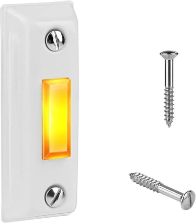 Allecto Plus - Verlichte Deurbeldrukknop Metaal - Bedraad - Wandmontage - Deurbelknop Vervanging - Wit - Inclusief Schroeven - Geschikt voor Meeste Deurbellen
