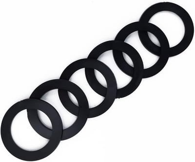 6 stuks keukenspoelbak, afvoerslang, afsluitdop, afdichting, 45 mm, afvoerafdichting, afdruiprek, afdichtring, rubberen sluitring voor aansluitingen G 1-1/2 inch