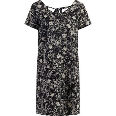 usha Jurk Dames Zwart Veelkleurig