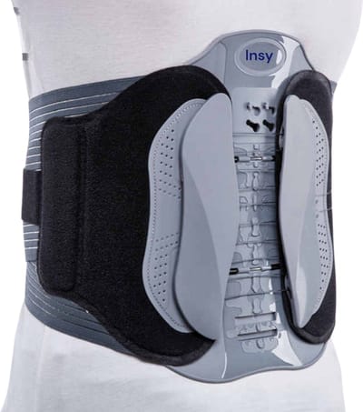 Brace, rugversterking, rug beugel, rug spalk, rug steun, rug riem, rug houding corrector, Riem, rugband, Ruggordel, postuur brace, rugbrace, rugbrace, riem, rug brace, back belt, orthopedische rug brace, rug ondersteuning, grijze riem maat L/XL.