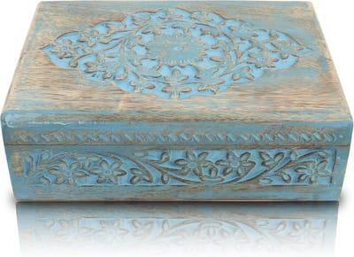 Unieke Handgemaakte Decoratieve Houten Sieraden Doos - Sieraden Organizer en Keepsake Box - Perfect als Verjaardag of Housewarming Cadeau