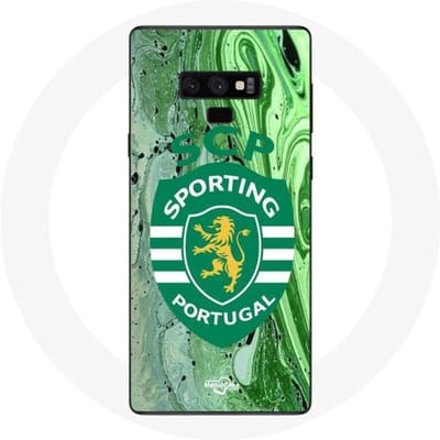 Samsung Galaxy Note 9 hoesje scp sportieve portugal groene achtergrond