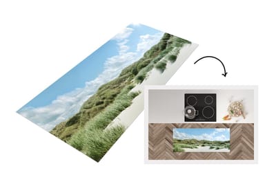 Keukenloper - Loper keuken - Strand - Duin - Gras - 120x50 cm - Keukenloper vinyl