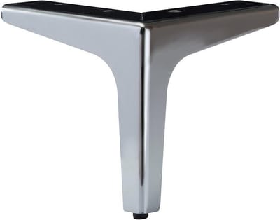 FLE - Stalen meubelpoot rvs look hoek 13,5 bij 13,5 cm en hoogte 13 cm