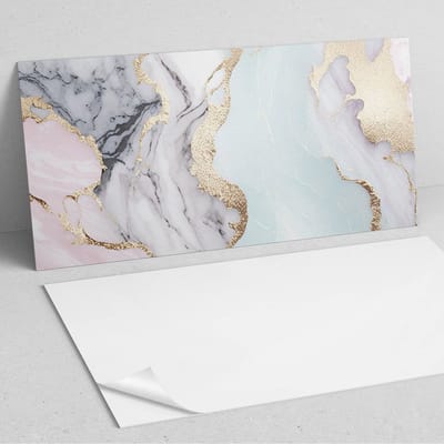 Coloray Wandpanelen Zelfklevend - Abstract marmerpatroon PVC Wandpaneel - 100 cm x 50 cm - Turkoois Wandbekleding Zelfklevend - 1 stuk - Texturen Wandpanelen Zelfklevend - Wandbord Keuken - Wandpaneel Badkamer