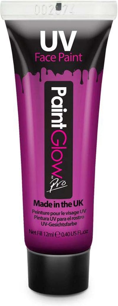 PaintGlow - UV Face & Body paint - Blacklight verf - Festival make up - 12 ml - paars
