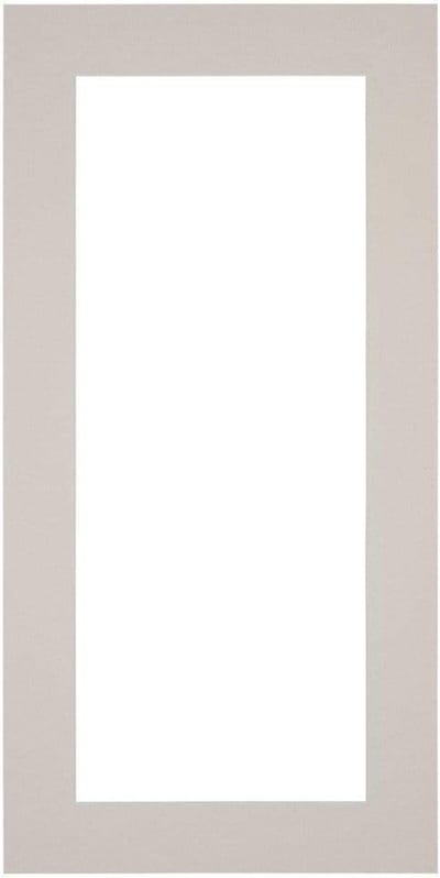 Passe-Partout Fotomaat 10x30 cm - Lijstmaat 20x40 cm - Grijs Graniet - Museumkarton - Fotolijst niet inbegrepen