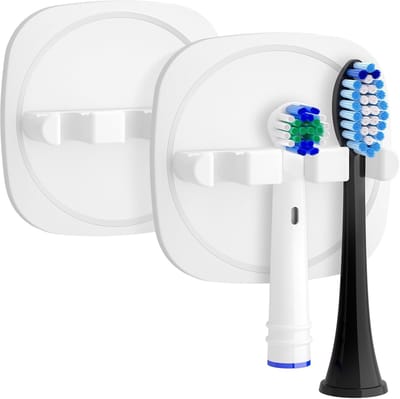 SnelShoppen - Toothbrush Holder 2 Stuks, Zelfklevende Tandenborstelhouder zonder Boren met Sterke 3M Sticker, Geschikt voor Elektrische Tandenborstels