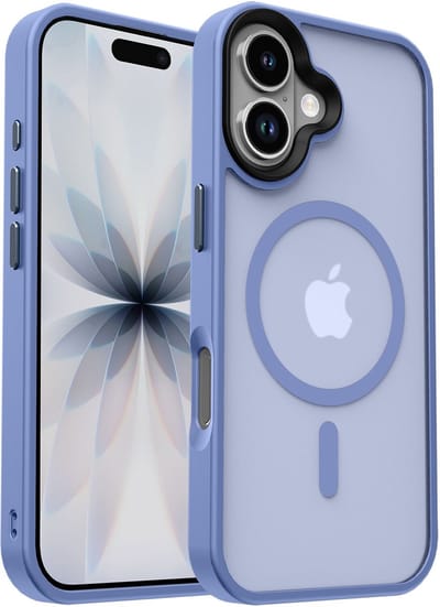 Hoesje Geschikt voor iPhone 17 - Compatibel met MagSafe / Qi2 - Matte Beschermhoes - Back Cover met Magneet - Blauw
