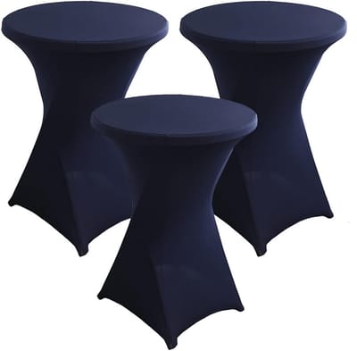 Set van 3 Elastische Bistrotafelhoezen voor Ronde Bar Tafels