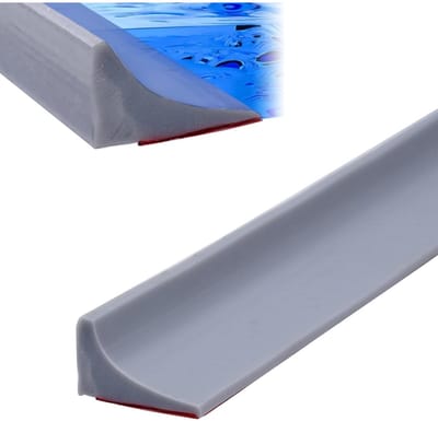 Daity 2m - Opvouwbare douchedrempel - douchedrempel waterbarrière en retentiesysteem - houdt water binnen de drempel - scheiding van droog en nat (grijs)