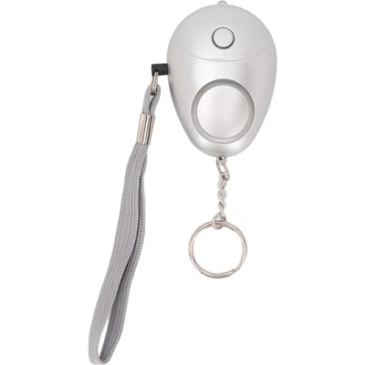 Alarme Personnelle Safe Sound Portable 130DB Alarme de Sécurité d'Urgence avec Lumières LED pour Femmes Hommes Enfants Personnes Âgées Silver white