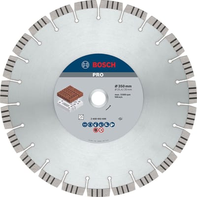 Bosch - Diamantdoorslijpschijf Best for Abrasive 350 x 20,00+25,40 x 3,2 x 15 mm