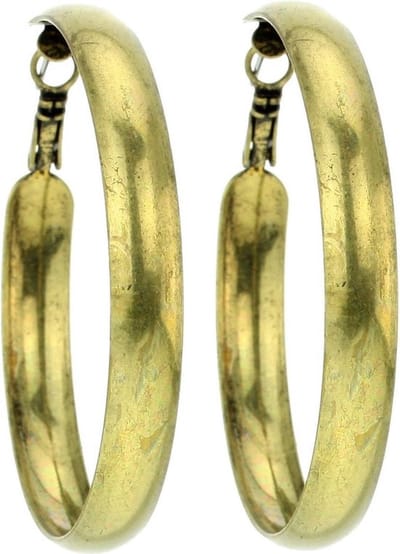 Behave - Oorringen oud-goud kleur 5,5 cm - Retro stijl