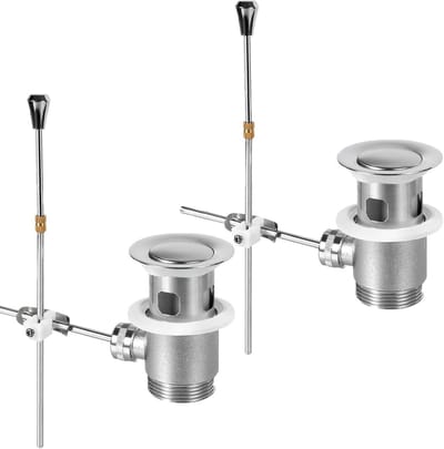 Afvoergarnituur - Wastafelstop - Wastafel Gebruik - Trekstang Mechanisme - G1 1/4 inch - Zilver