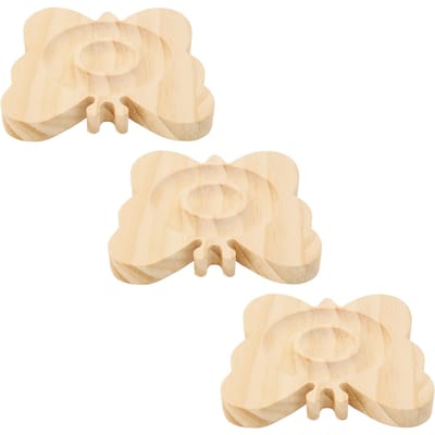 3 stuks Sieradenbak Massief Hout Armband Display Bak Decoratief Glad Kralen Armband Display Plaat beige