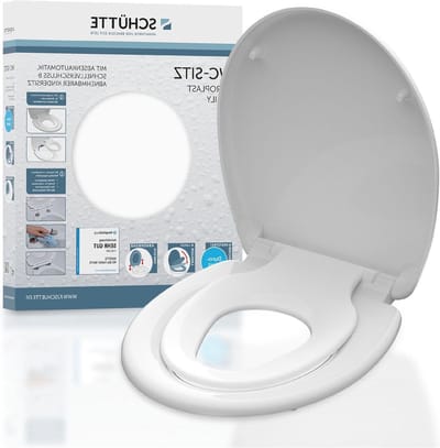 Toiletbril - Zitting met deksel - Comfort voor gezin - Soft-close mechanisme - Universeel ovaal - Wit