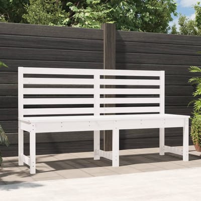 vidaXL - Tuinbank - 157,5 - cm - massief - grenenhout - wit