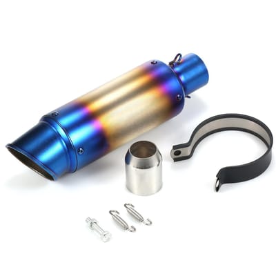 38-51mm Universele motorfiets uitlaatpijp staart refit uitlaatdemper geschikt voor motorfietsen ATV blauw